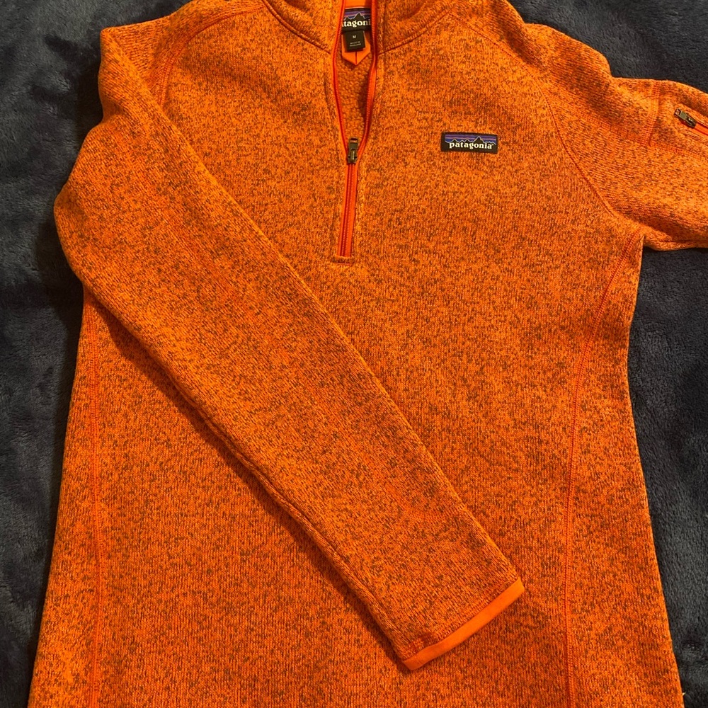 Patagonia Orange Quarter-Zip Pullover